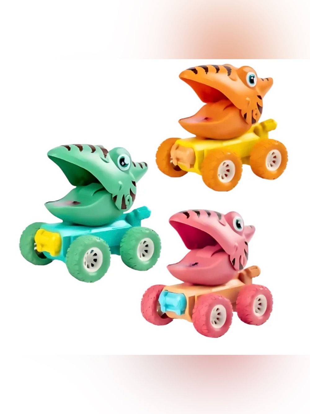 🦖✨ NWT Cute Dinosaur Pull Back Car Toy 🚗💨 Green Pterodactyl Kids Gift 🎁 - Picture 9 of 10